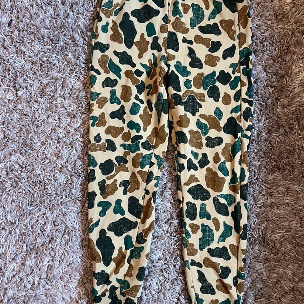 Carhartt Kids Camouflage Joggers - Green and Brown
